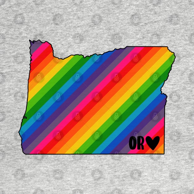 USA States: Oregon (rainbow) by LetsOverThinkIt